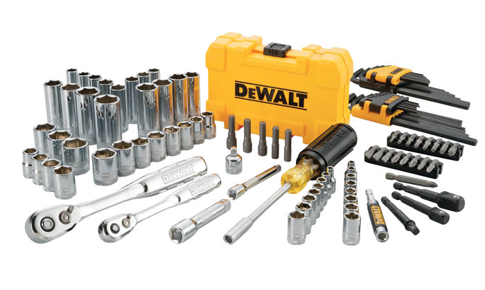 DeWalt Pipenøkkelsett 108 deler 1/4" + 3/8"  